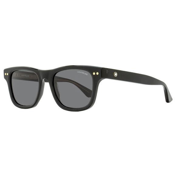 Montblanc Soft Rectangular Sunglasses MB0254S 001 Black 53mm - Picture 1 of 2